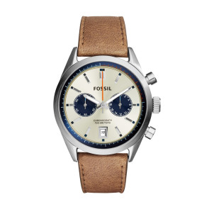 Uhrenarmband Fossil CH2952 Leder Braun 22mm